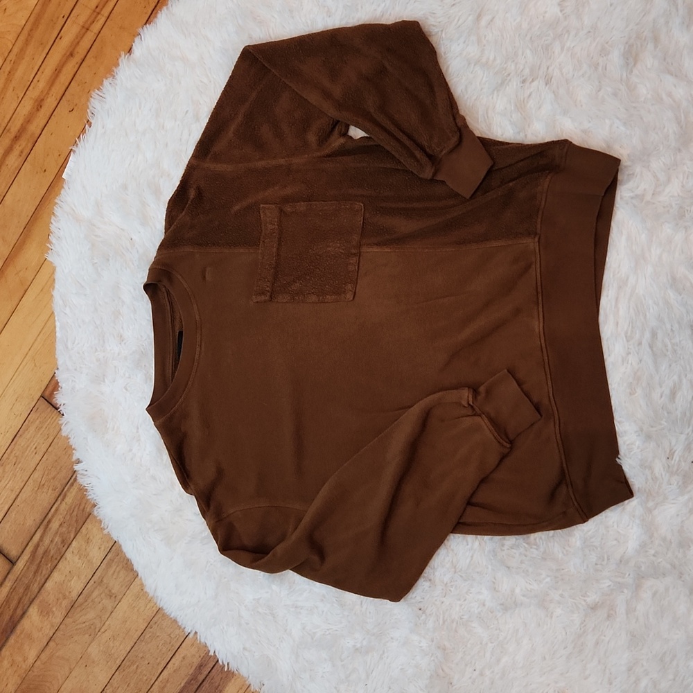 Oak+ Fort mixed material pull over sweatshirt